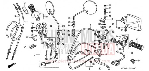 COMMUTATEUR/CABLE XL650V4 de 2004